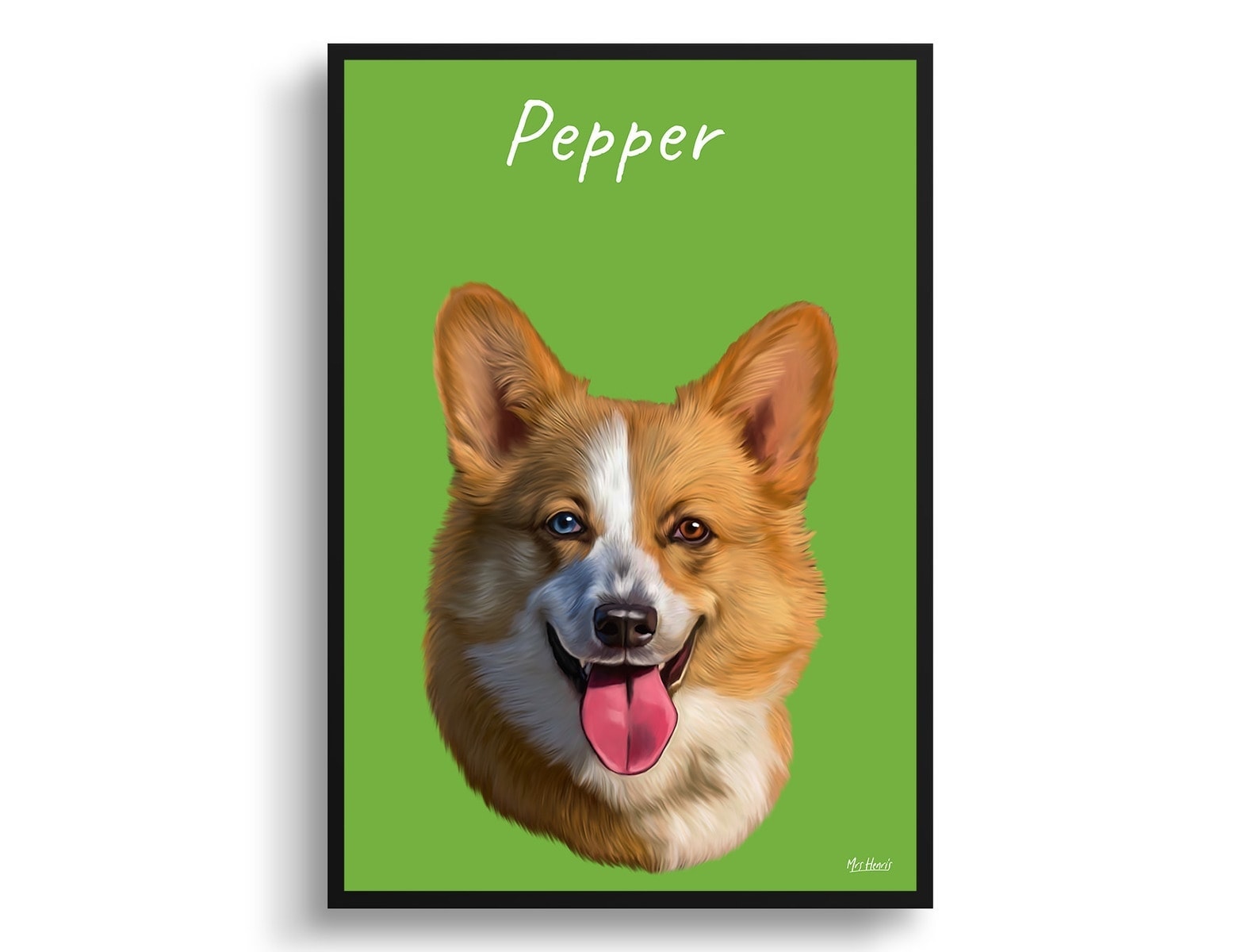 Custom Dog painting portrait print - Framed & un-framed personalised portrait of your pet 13 Custom Dog painting portrait print - Framed & un-framed personalised portrait of your pet - Image 11