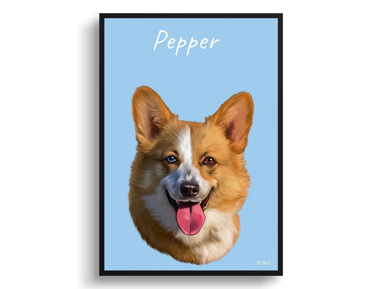 Custom Dog painting portrait print - Framed & un-framed personalised portrait of your pet 14 Custom Dog painting portrait print - Framed & un-framed personalised portrait of your pet - Image 12