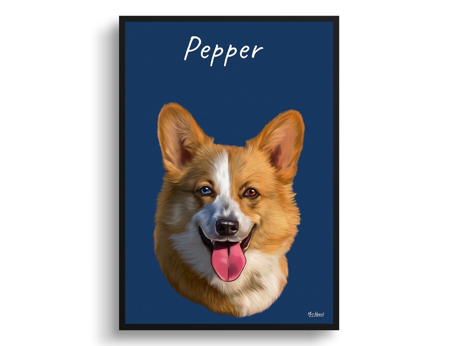 Custom Dog painting portrait print - Framed & un-framed personalised portrait of your pet 15 Custom Dog painting portrait print - Framed & un-framed personalised portrait of your pet - Image 13
