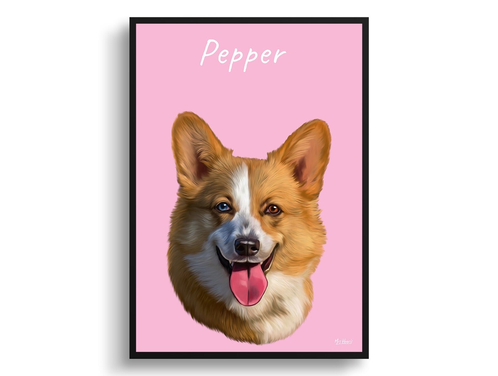 Custom Dog painting portrait print - Framed & un-framed personalised portrait of your pet 16 Custom Dog painting portrait print - Framed & un-framed personalised portrait of your pet - Image 14