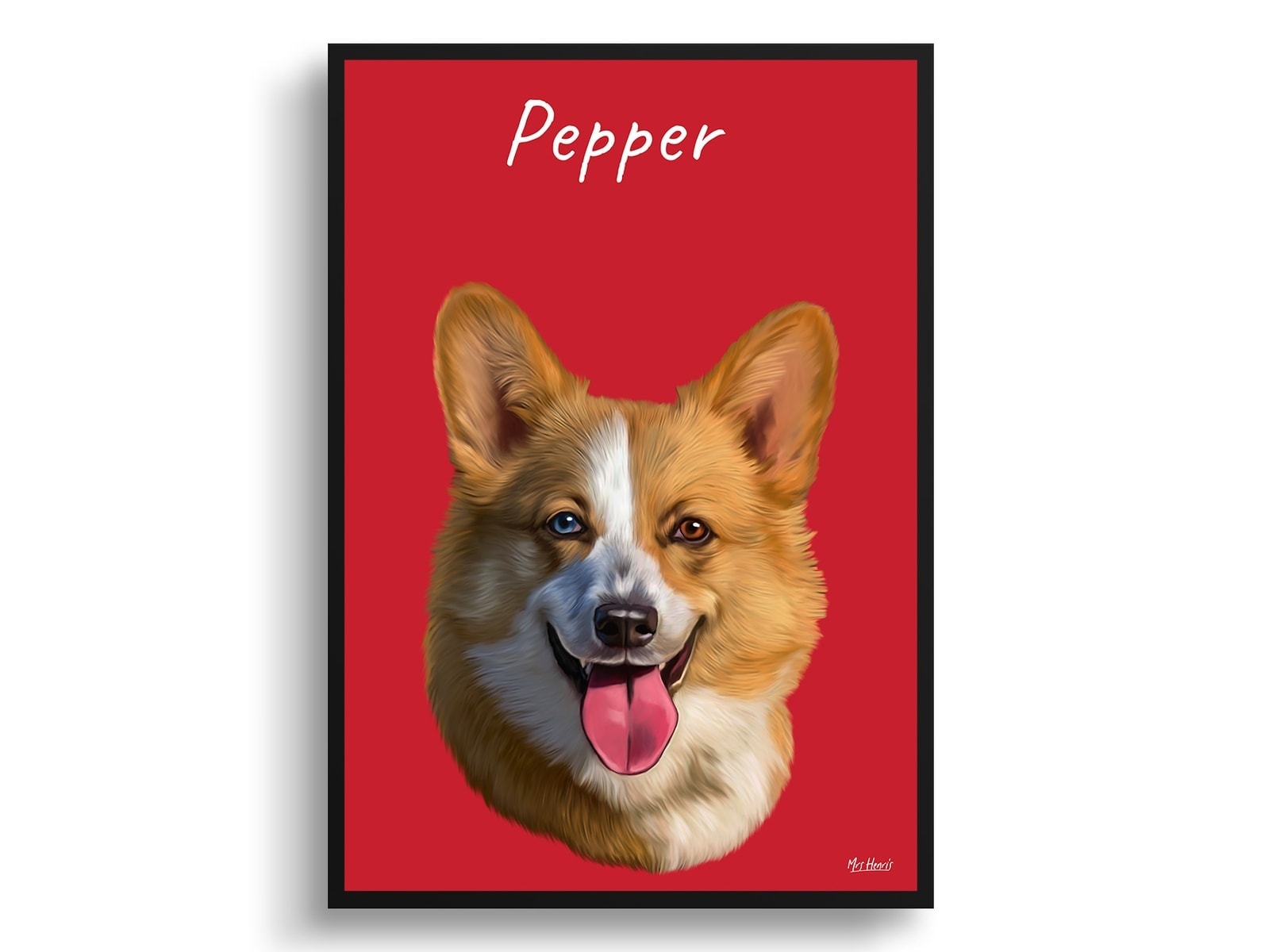 Custom Dog painting portrait print - Framed & un-framed personalised portrait of your pet 19 Custom Dog painting portrait print - Framed & un-framed personalised portrait of your pet - Image 17