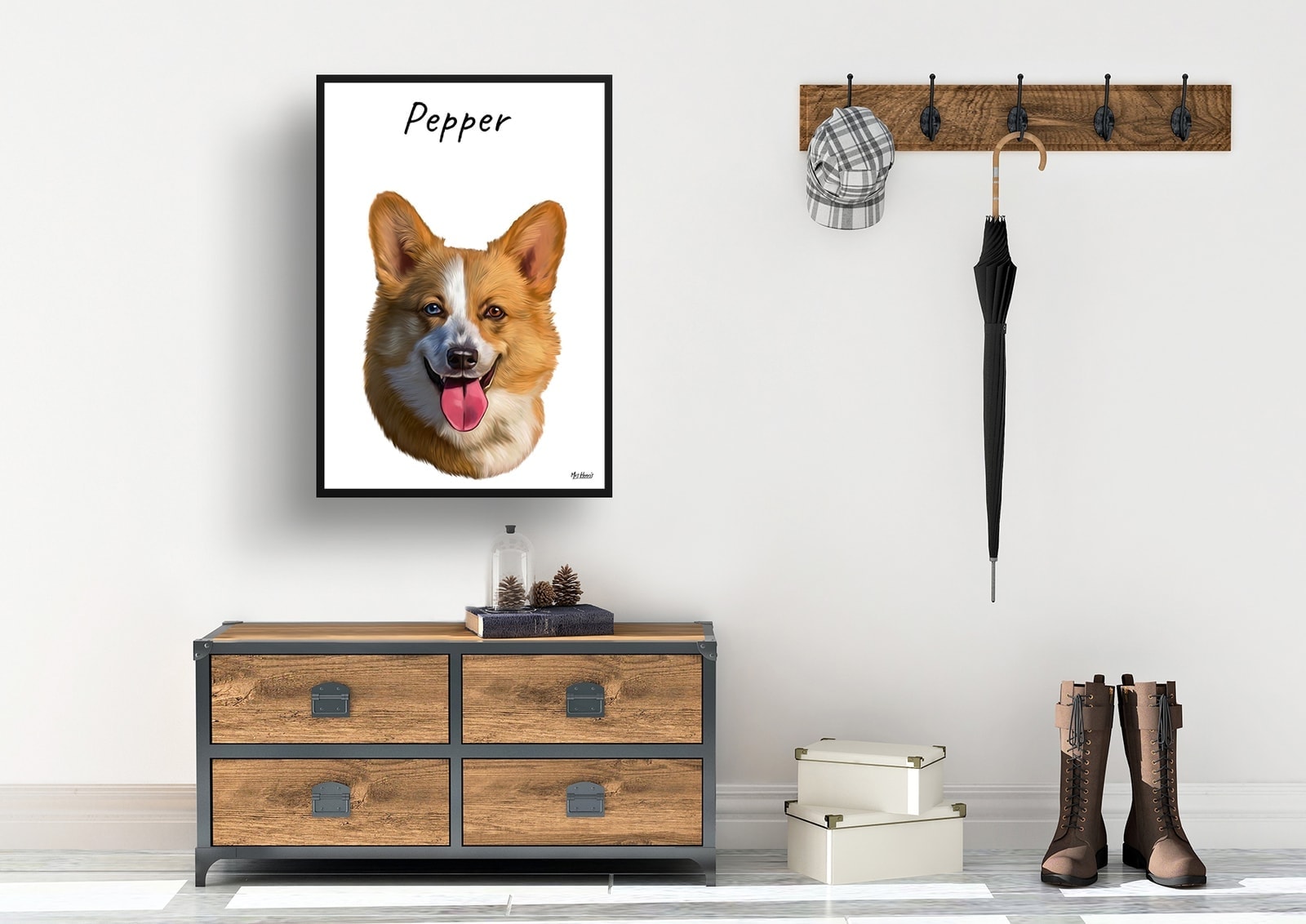 Custom Dog painting portrait print - Framed & un-framed personalised portrait of your pet 7 Custom Dog painting portrait print - Framed & un-framed personalised portrait of your pet - Image 5