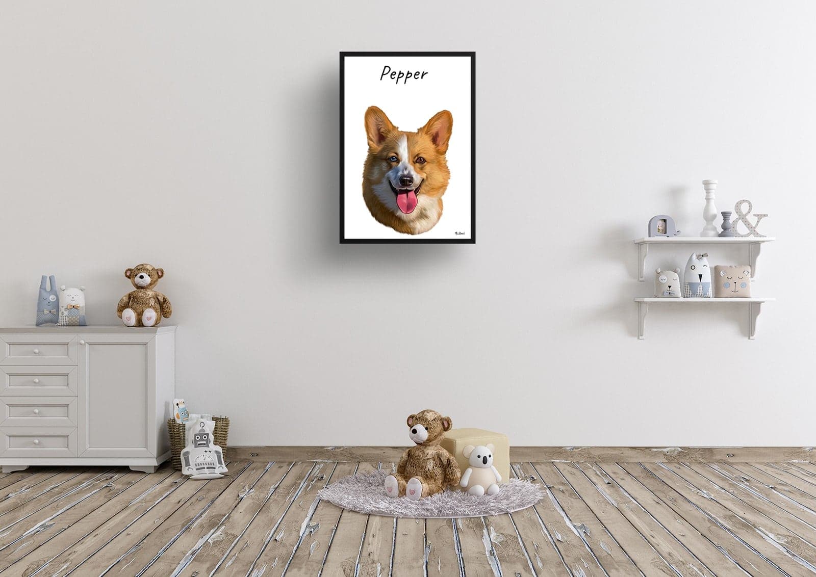 Custom Dog painting portrait print - Framed & un-framed personalised portrait of your pet 8 Custom Dog painting portrait print - Framed & un-framed personalised portrait of your pet - Image 6