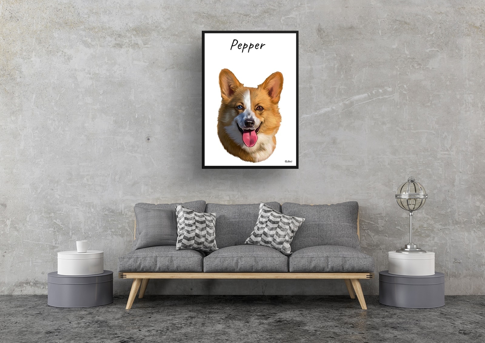 Custom Dog painting portrait print - Framed & un-framed personalised portrait of your pet 9 Custom Dog painting portrait print - Framed & un-framed personalised portrait of your pet - Image 7