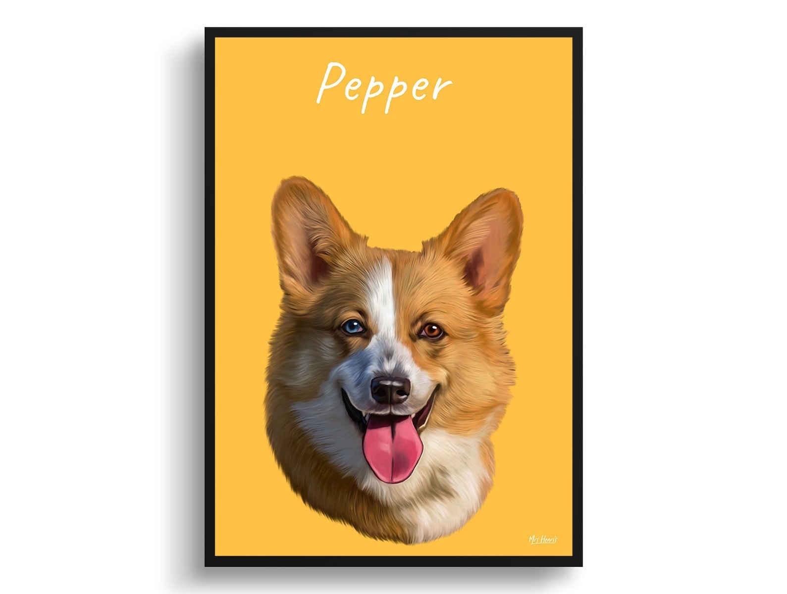 Custom Dog painting portrait print - Framed & un-framed personalised portrait of your pet 18 Custom Dog painting portrait print - Framed & un-framed personalised portrait of your pet - Image 16