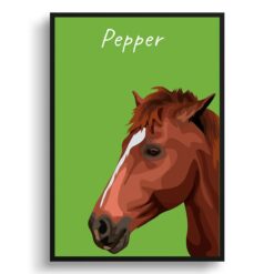 Custom Horse illustration portrait print - Framed & un-framed personalised portrait of your pet 30 Custom Horse illustration portrait print - Framed & un-framed personalised portrait of your pet - Image 11