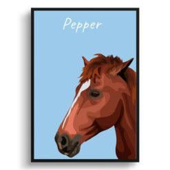 Custom Horse illustration portrait print - Framed & un-framed personalised portrait of your pet 31 Custom Horse illustration portrait print - Framed & un-framed personalised portrait of your pet - Image 12
