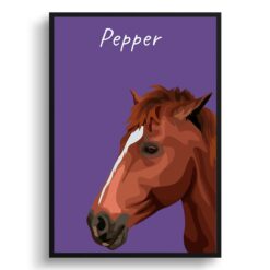 Custom Horse illustration portrait print - Framed & un-framed personalised portrait of your pet 34 Custom Horse illustration portrait print - Framed & un-framed personalised portrait of your pet - Image 15