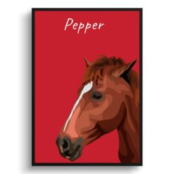 Custom Horse illustration portrait print - Framed & un-framed personalised portrait of your pet 36 Custom Horse illustration portrait print - Framed & un-framed personalised portrait of your pet - Image 17