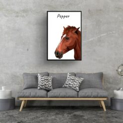 Custom Horse illustration portrait print - Framed & un-framed personalised portrait of your pet 26 Custom Horse illustration portrait print - Framed & un-framed personalised portrait of your pet - Image 7