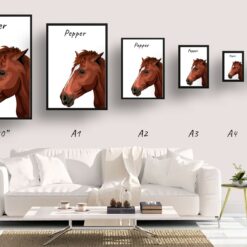 Custom Horse illustration portrait print - Framed & un-framed personalised portrait of your pet 21 Custom Horse illustration portrait print - Framed & un-framed personalised portrait of your pet - Image 2