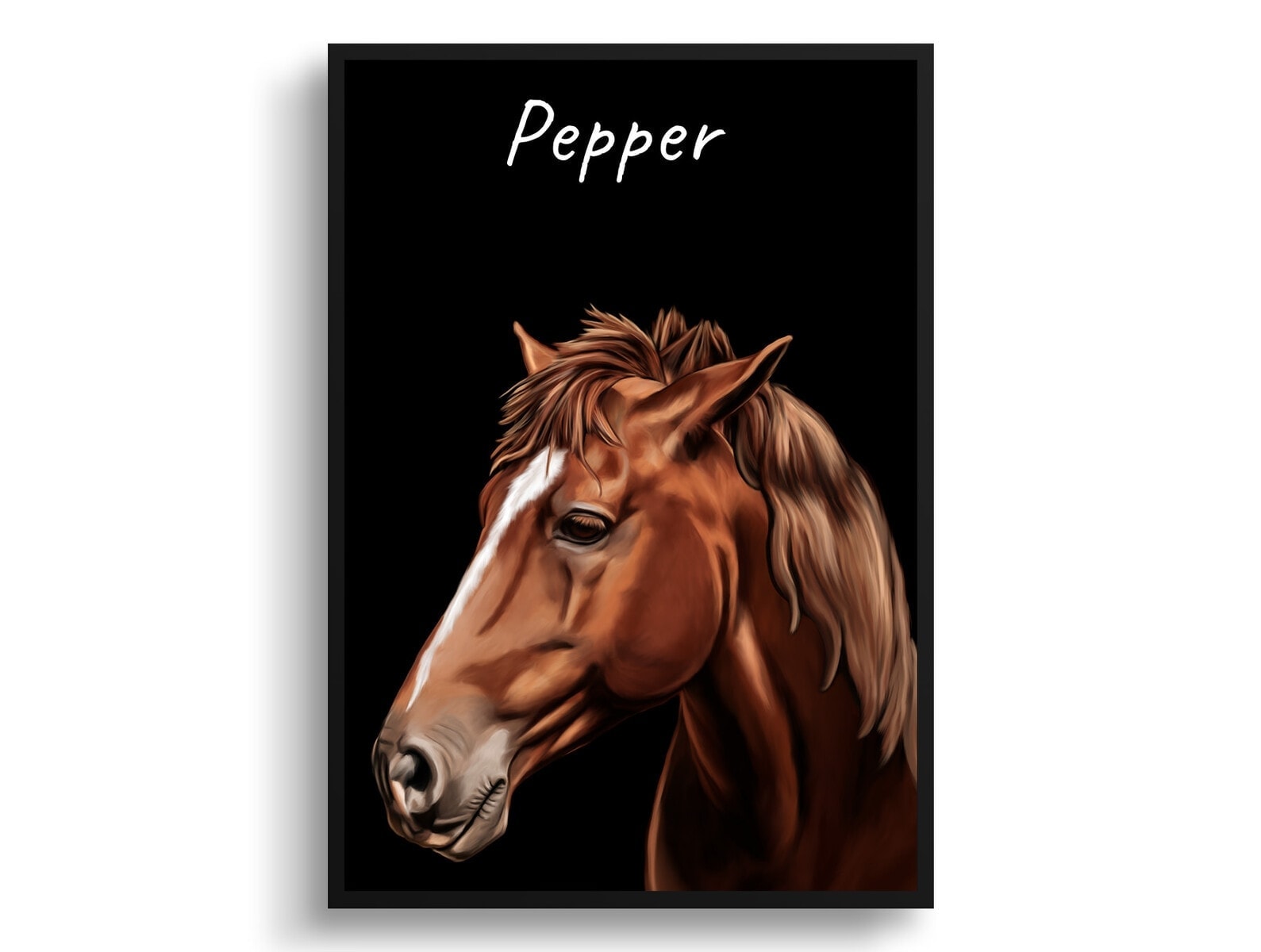Custom Horse painting portrait print - Framed & un-framed personalised portrait of your pet 10 Custom Horse painting portrait print - Framed & un-framed personalised portrait of your pet - Image 9