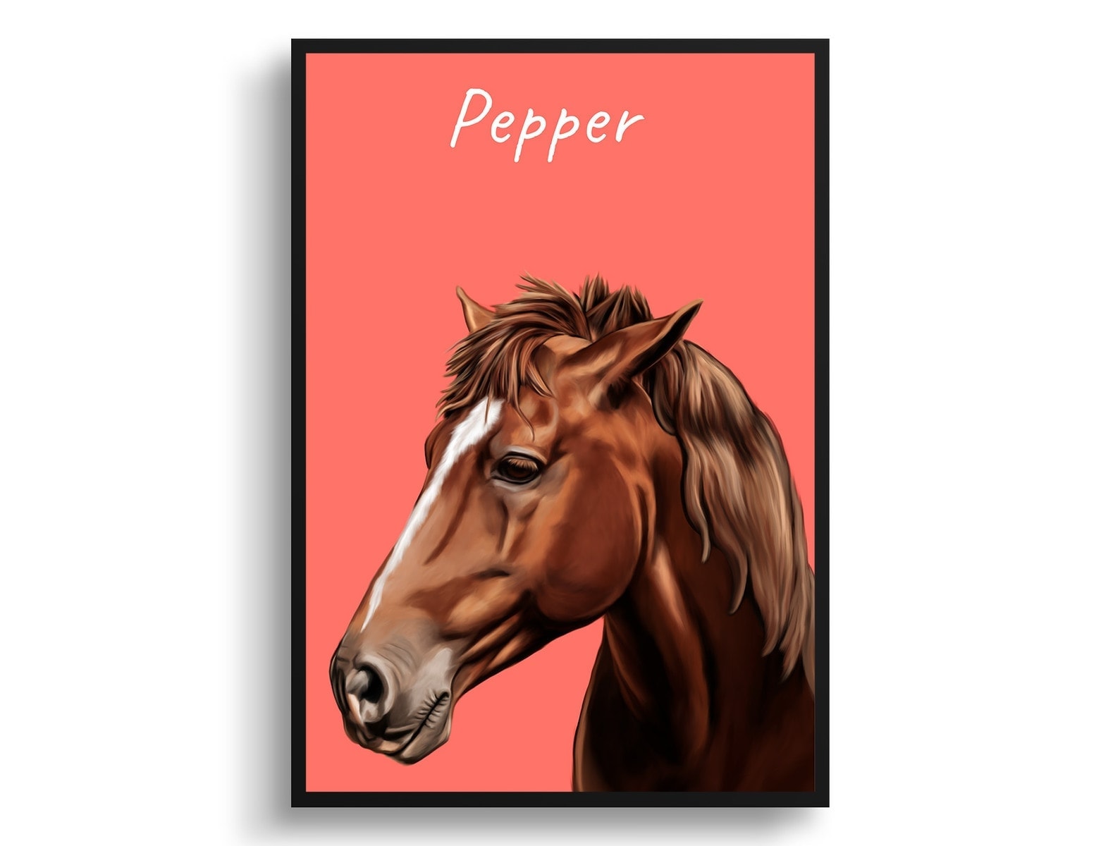 Custom Horse painting portrait print - Framed & un-framed personalised portrait of your pet 11 Custom Horse painting portrait print - Framed & un-framed personalised portrait of your pet - Image 10