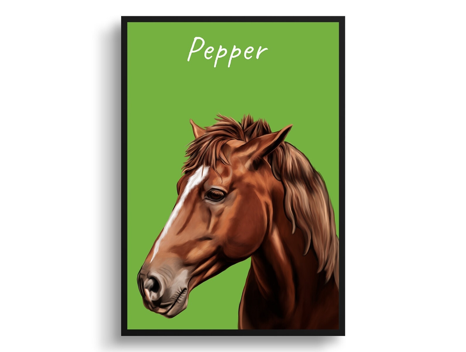 Custom Horse painting portrait print - Framed & un-framed personalised portrait of your pet 12 Custom Horse painting portrait print - Framed & un-framed personalised portrait of your pet - Image 11