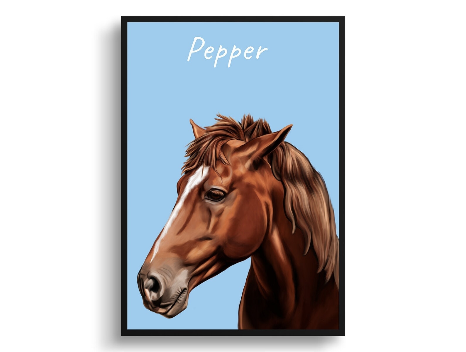 Custom Horse painting portrait print - Framed & un-framed personalised portrait of your pet 13 Custom Horse painting portrait print - Framed & un-framed personalised portrait of your pet - Image 12