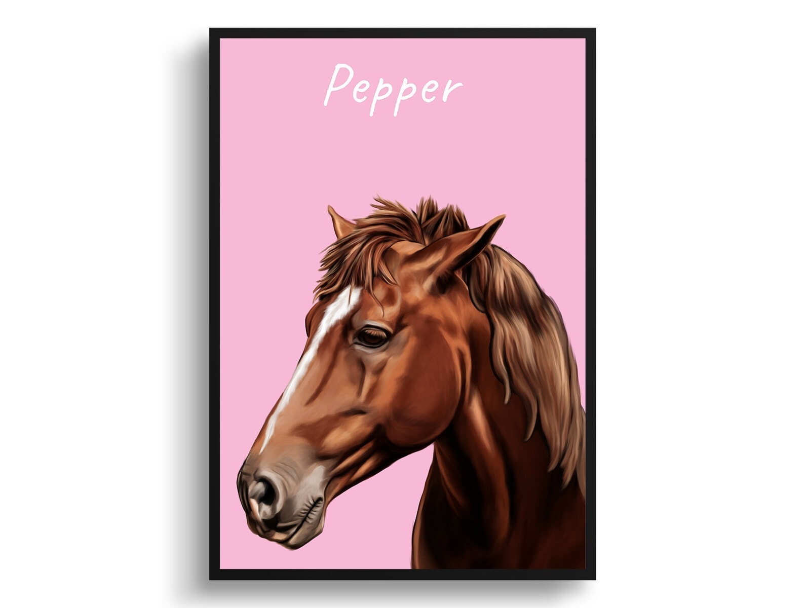 Custom Horse painting portrait print - Framed & un-framed personalised portrait of your pet 15 Custom Horse painting portrait print - Framed & un-framed personalised portrait of your pet - Image 14