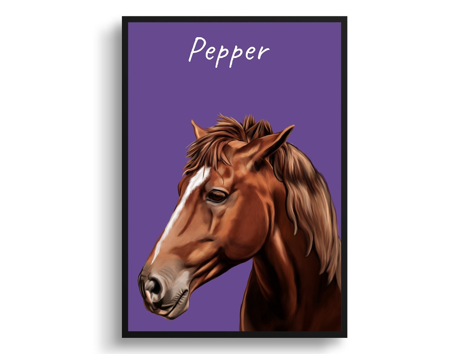 Custom Horse painting portrait print - Framed & un-framed personalised portrait of your pet 16 Custom Horse painting portrait print - Framed & un-framed personalised portrait of your pet - Image 15