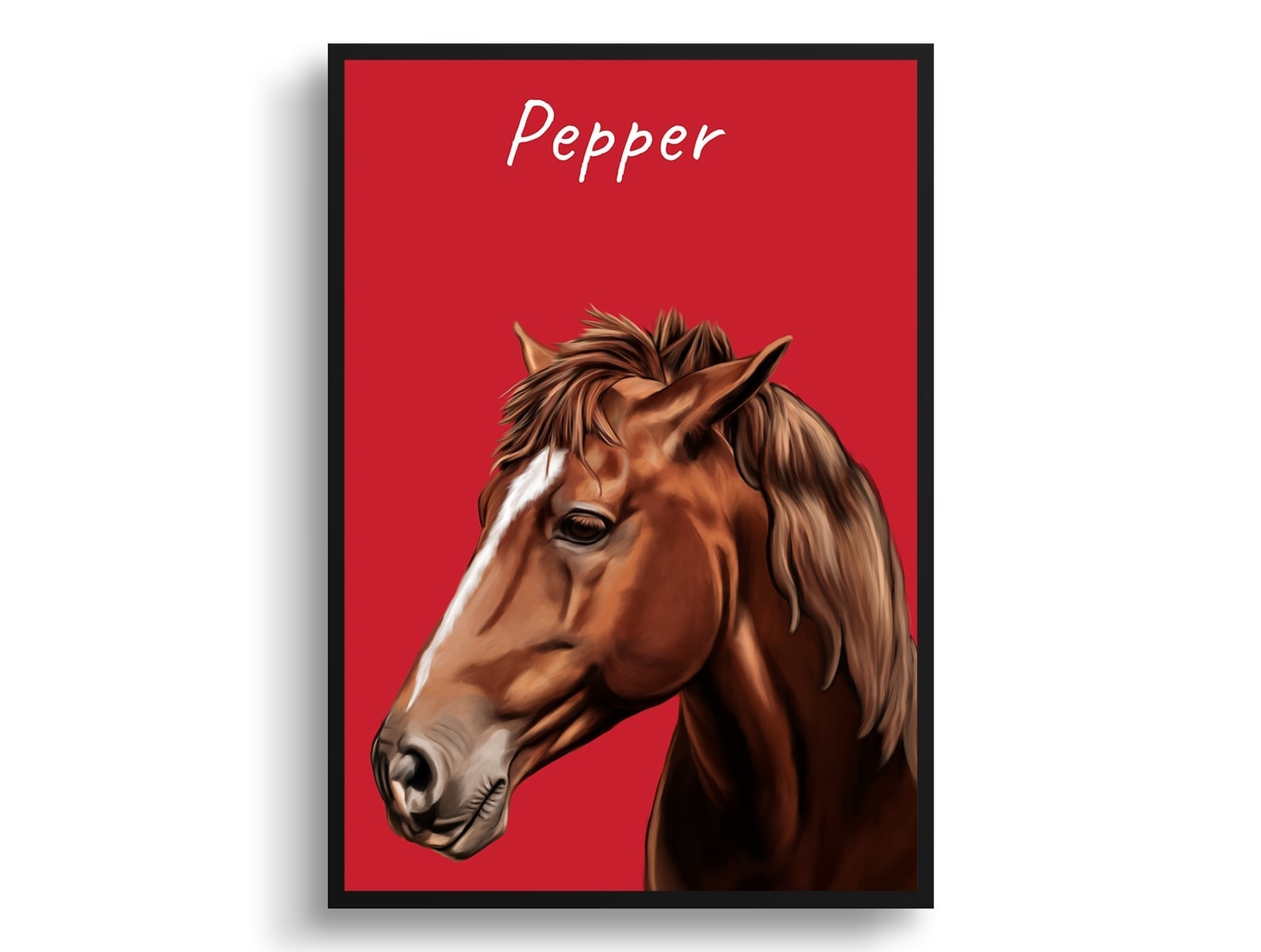 Custom Horse painting portrait print - Framed & un-framed personalised portrait of your pet 18 Custom Horse painting portrait print - Framed & un-framed personalised portrait of your pet - Image 17