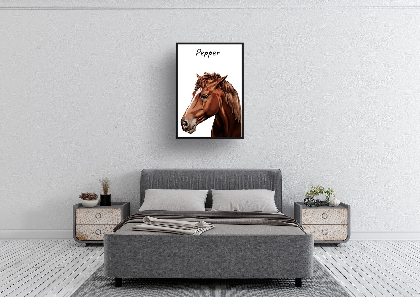 Custom Horse painting portrait print - Framed & un-framed personalised portrait of your pet 5 Custom Horse painting portrait print - Framed & un-framed personalised portrait of your pet - Image 4