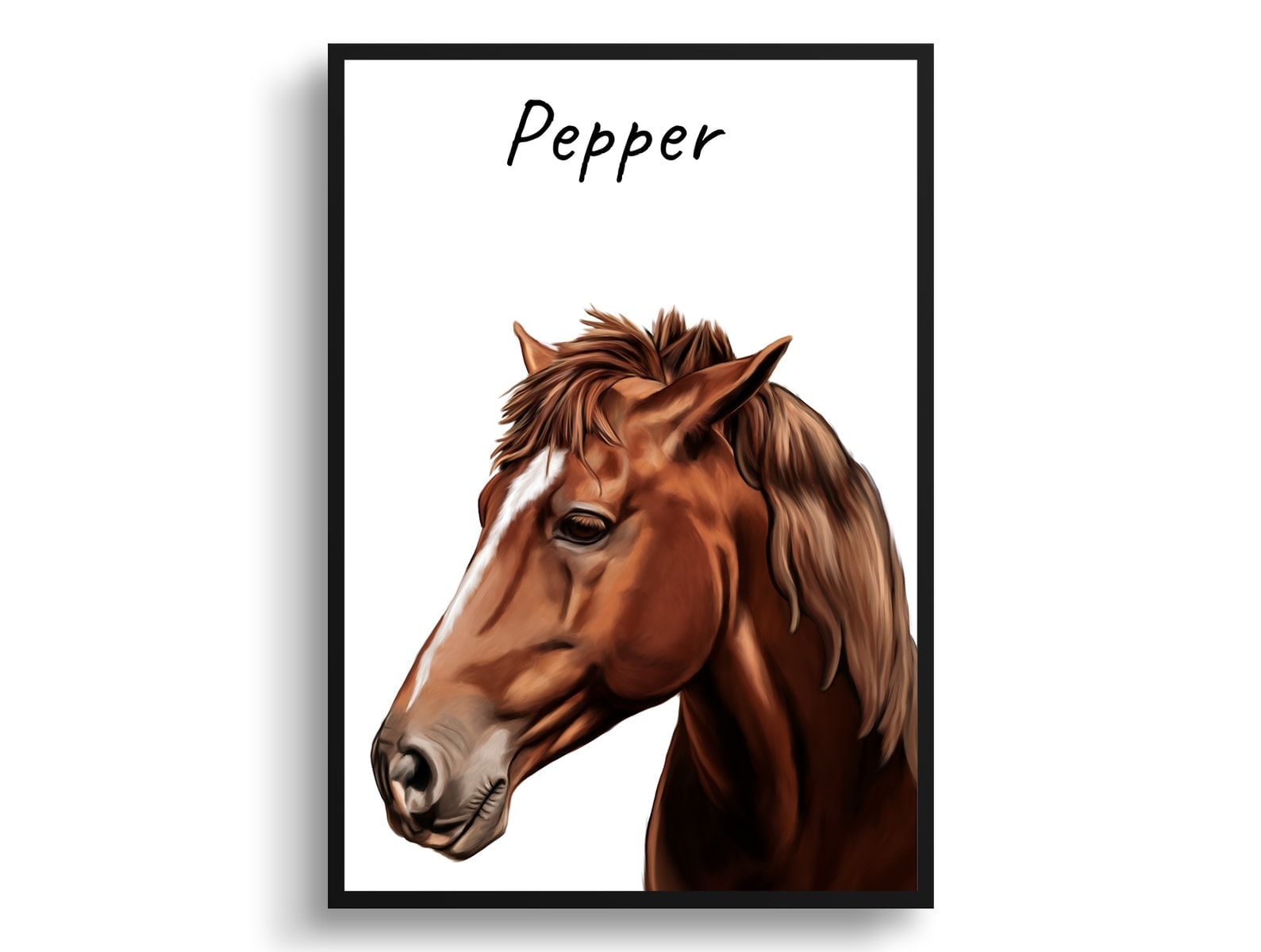 Custom Horse painting portrait print - Framed & un-framed personalised portrait of your pet 19 Custom Horse painting portrait print - Framed & un-framed personalised portrait of your pet - Image 18