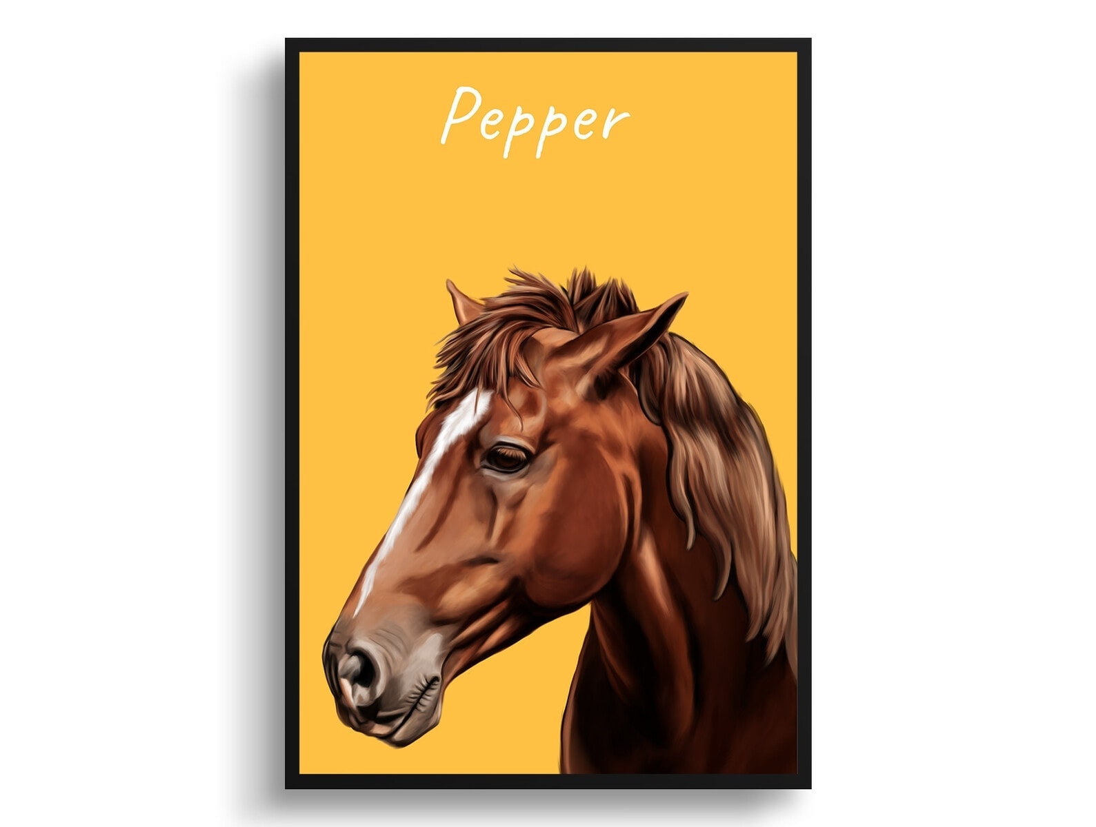 Custom Horse painting portrait print - Framed & un-framed personalised portrait of your pet 17 Custom Horse painting portrait print - Framed & un-framed personalised portrait of your pet - Image 16
