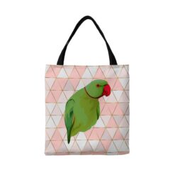personalised pet portrait travel tote bird illustration luxe