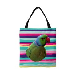 Custom bird painting portrait tote bag - Travel collection personalised portrait of your pet from a photo 16 personalised pet portrait travel tote bird painting beach