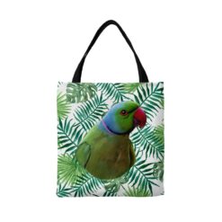 Custom bird painting portrait tote bag - Travel collection personalised portrait of your pet from a photo 18 personalised pet portrait travel tote bird painting leaves