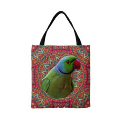 Custom bird painting portrait tote bag - Travel collection personalised portrait of your pet from a photo 20 personalised pet portrait travel tote bird painting mandala