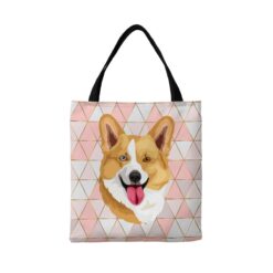 Custom Dog illustration portrait tote bag - Travel collection personalised portrait of your pet from a photo 19 personalised pet portrait travel tote dog illustration luxe