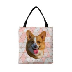 personalised pet portrait travel tote dog painting luxe