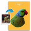 photo to personalised pet portrait canvas bird painting