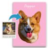 Custom Dog painting portrait canvas print - Personalised portrait of your pet from a photo 1 photo to personalised pet portrait canvas dog painting