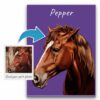 Custom Horse painting portrait canvas print - Personalised portrait of your pet from a photo 2 photo to personalised pet portrait canvas horse painting