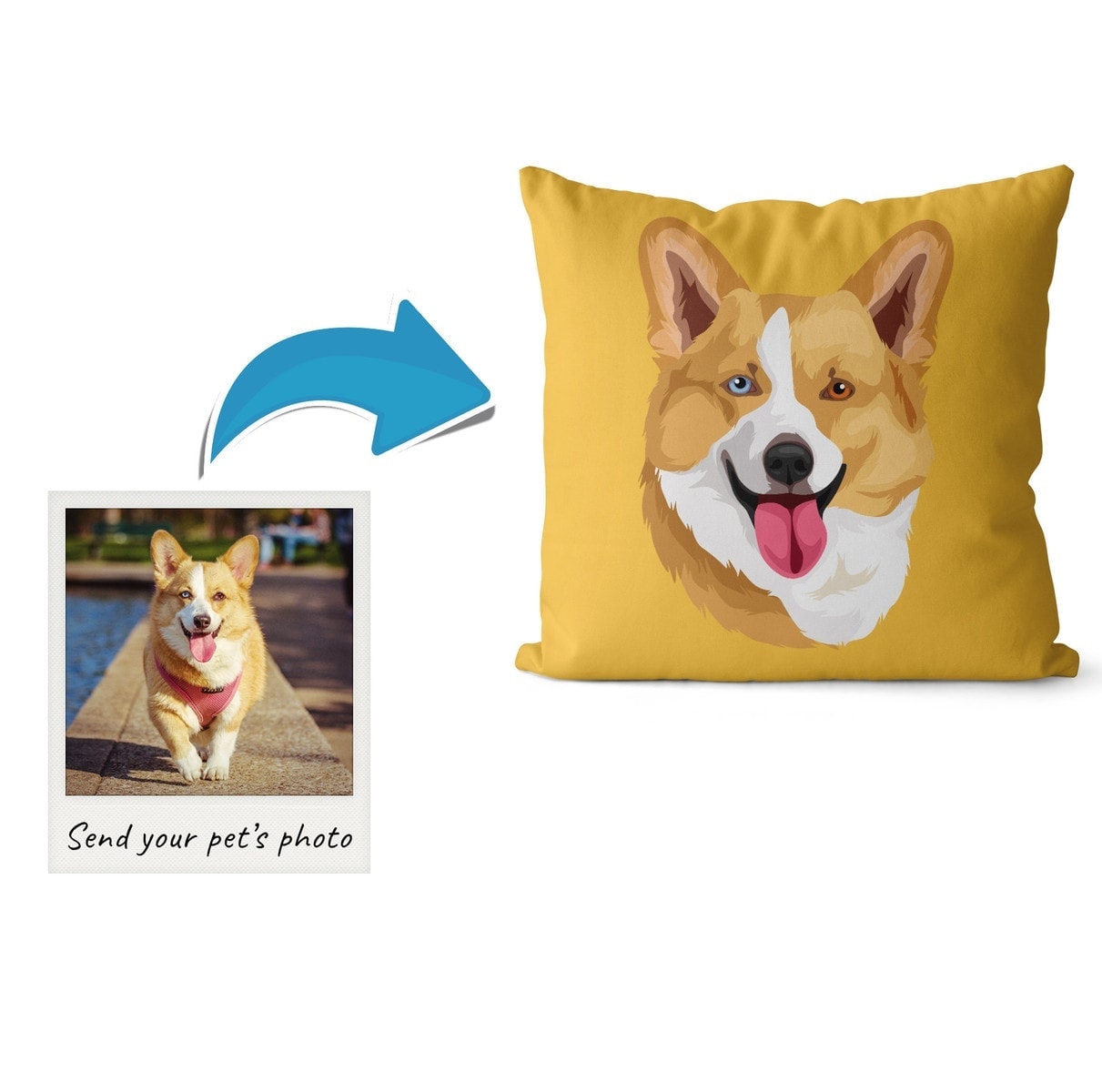 Custom Dog illustration portrait throw pillow - Personalised cushion portrait of your pet from a photo 3 Custom Dog illustration portrait throw pillow - Personalised cushion portrait of your pet from a photo