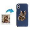 photo to personalised pet portrait phone case cat illustration