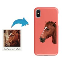 Custom horse illustration portrait phone case - Personalised portrait of your pet from a photo for your Iphone 15 Pro Max, Iphone 14, 13, 12 to 6 & Samsung Galaxy S23 Ultra, S22, S21 to S6