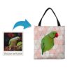 Custom Bird illustration portrait tote bag - Travel collection personalised portrait of your pet from a photo 2 photo to personalised pet portrait travel tote bird illustration
