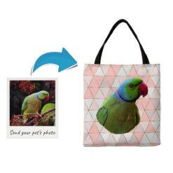 Custom bird painting portrait tote bag - Travel collection personalised portrait of your pet from a photo
