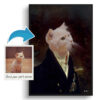 The Aristocrat - Renaissance Cat portrait from photo - Framed & un-framed print 2 photo to aristocrat renaissance cat portrait