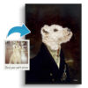 The Aristocrat - Renaissance Dog portrait from photo - Framed & un-framed print 1 photo to aristocrat renaissance dog portrait