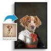 The Baroness - Renaissance Dog portrait from photo - Framed & un-framed print 2 photo to baronesse renaissance dog portrait