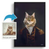 photo to commander renaissance cat portrait