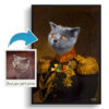 The Prince - Renaissance Cat portrait from photo - Framed & un-framed print 1 photo to prince renaissance cat portrait