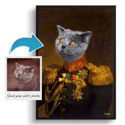 The Prince - Renaissance Cat portrait from photo - Framed & un-framed print