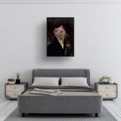 renaissance portraits aristocrat cat print bedroom