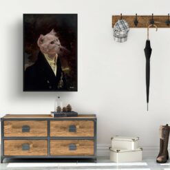 renaissance portraits aristocrat cat print hall