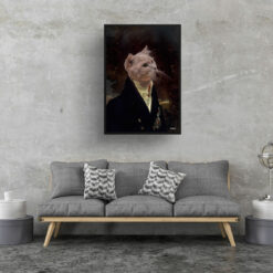 renaissance portraits aristocrat cat print living room