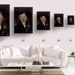 renaissance portraits aristocrat cat print print size comparison