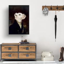 The Aristocrat - Renaissance Dog portrait from photo - Framed & un-framed print 13 renaissance portraits aristocrat dog print hall